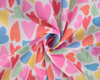 Little Johnny Love Pop White Polycotton Fabric