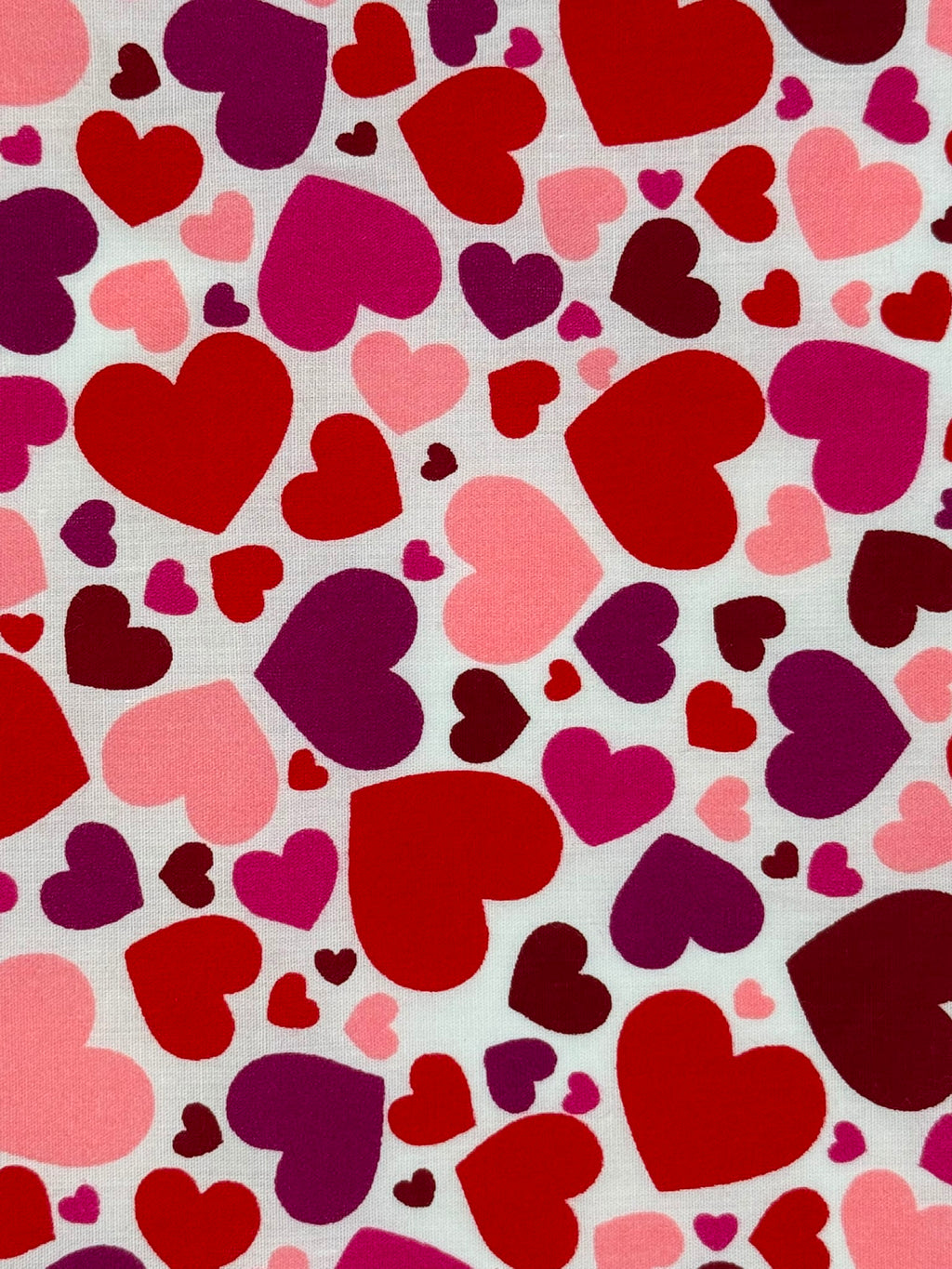 Love Hearts Polycotton Fabric | 110cm Wide | 80/20 Poly Cotton