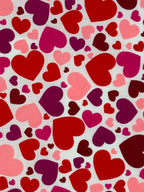 Love Hearts Polycotton Fabric | 110cm Wide | 80/20 Poly Cotton