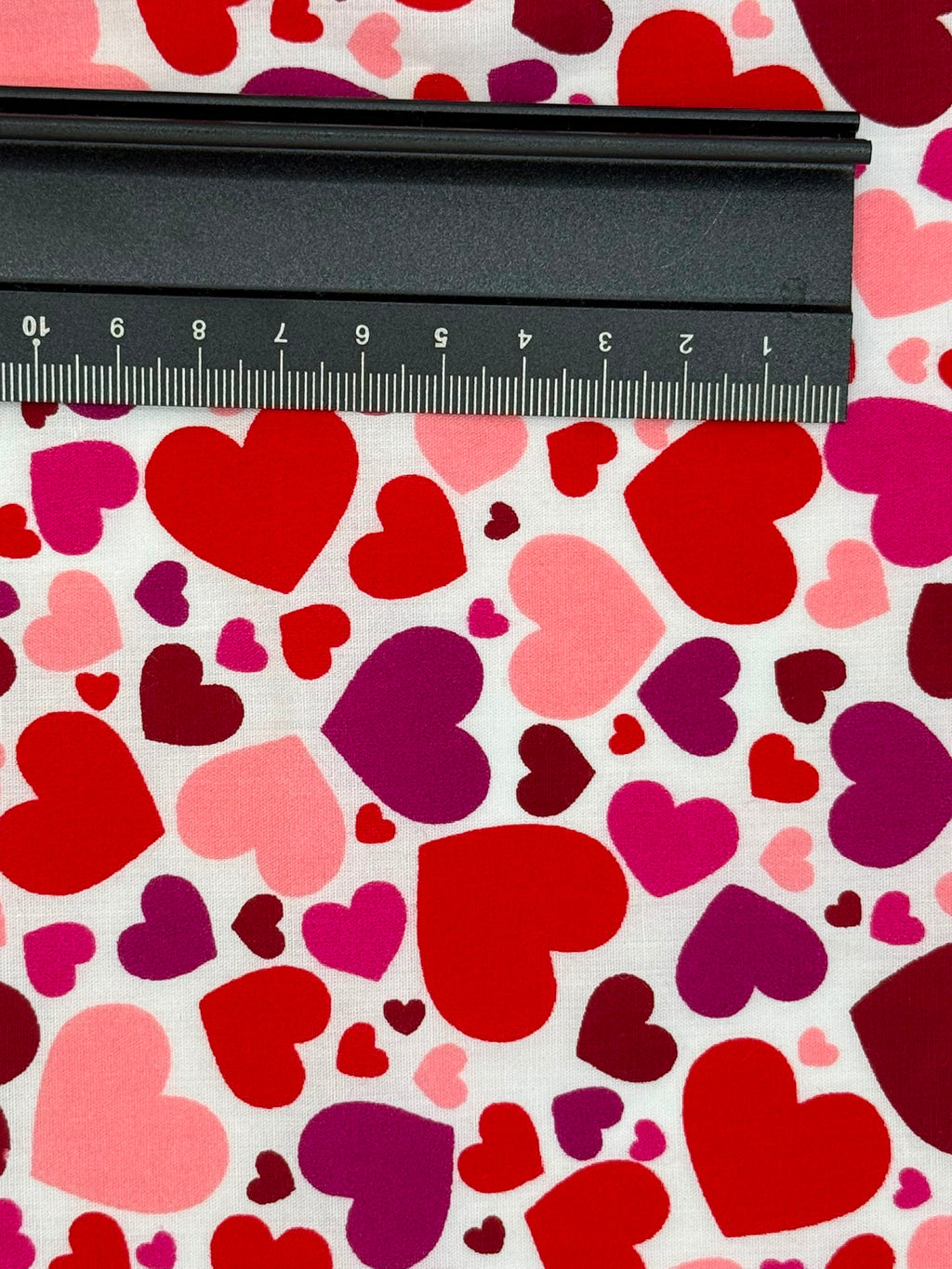 Love Hearts Polycotton Fabric | 110cm Wide | 80/20 Poly Cotton