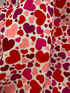 Love Hearts Polycotton Fabric | 110cm Wide | 80/20 Poly Cotton
