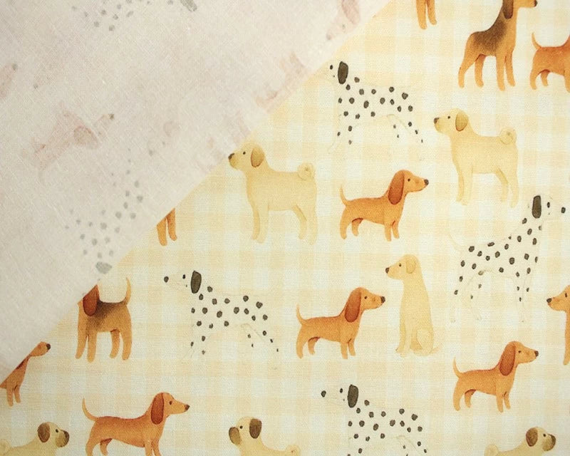 Mindy Dog Days Beige 100% Cotton Fabric