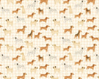 Mindy Dog Days Beige 100% Cotton Fabric