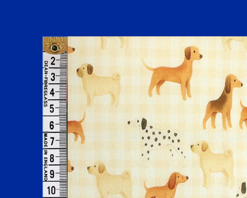 Mindy Dog Days Beige 100% Cotton Fabric