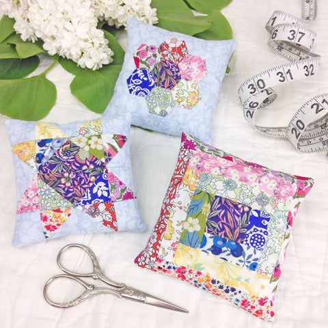 Alice Caroline Three Patchwork Pin Cushions Kit