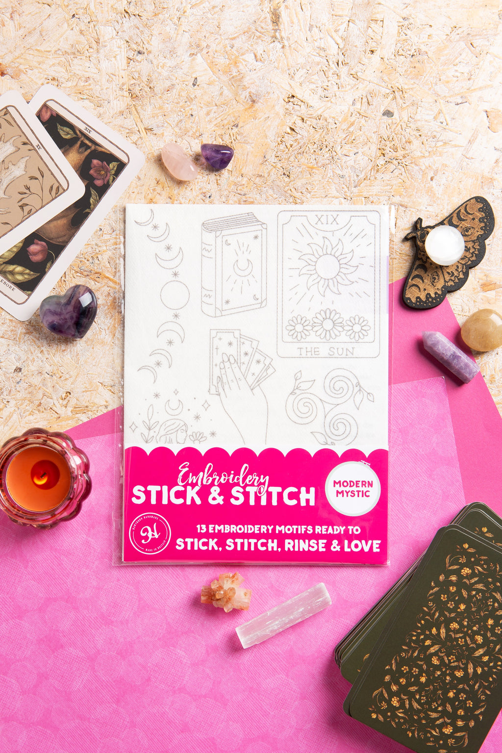 Hawthorn Handmade Modern Mystic Stick & Stitch Embroidery Pack