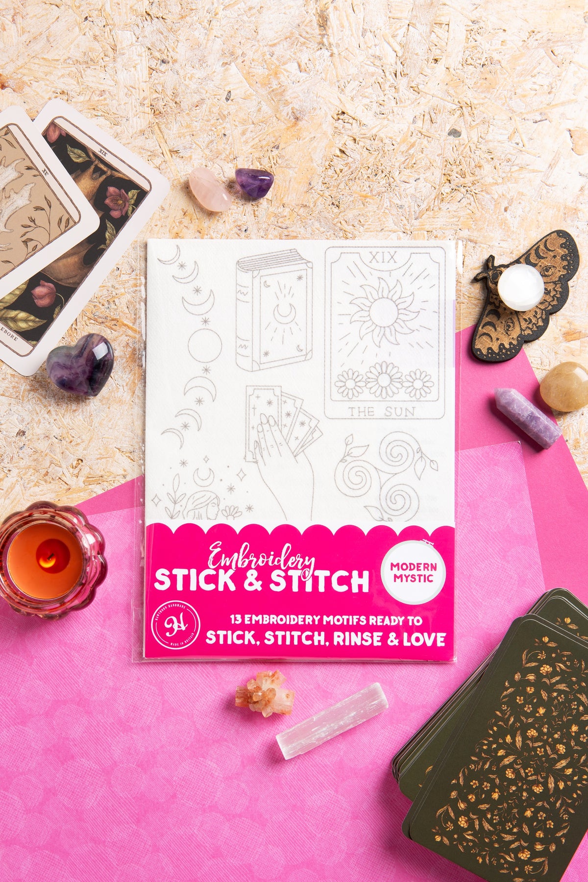 Hawthorn Handmade Modern Mystic Stick & Stitch Embroidery Pack