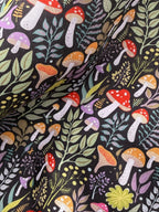 Mushroom Forest Polycotton Fabric | 110cm Wide | 90/10 Poly Cotton