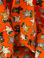 Orange Teddies Polycotton Fabric | 110cm Wide | 80/20 Poly Cotton