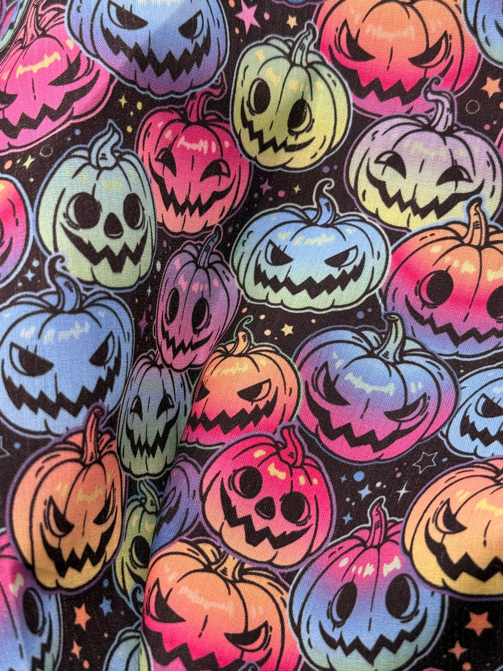 Halloween Pumpkins Polycotton Fabric | 110cm Wide | 90/10 Poly Cotton