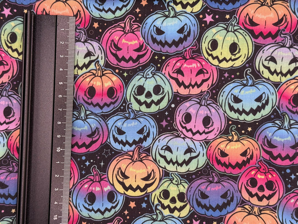 Halloween Pumpkins Polycotton Fabric | 110cm Wide | 90/10 Poly Cotton