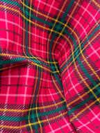 Christmas Red Tartan Polycotton Fabric | 110cm Wide | 80/20 Poly Cotton