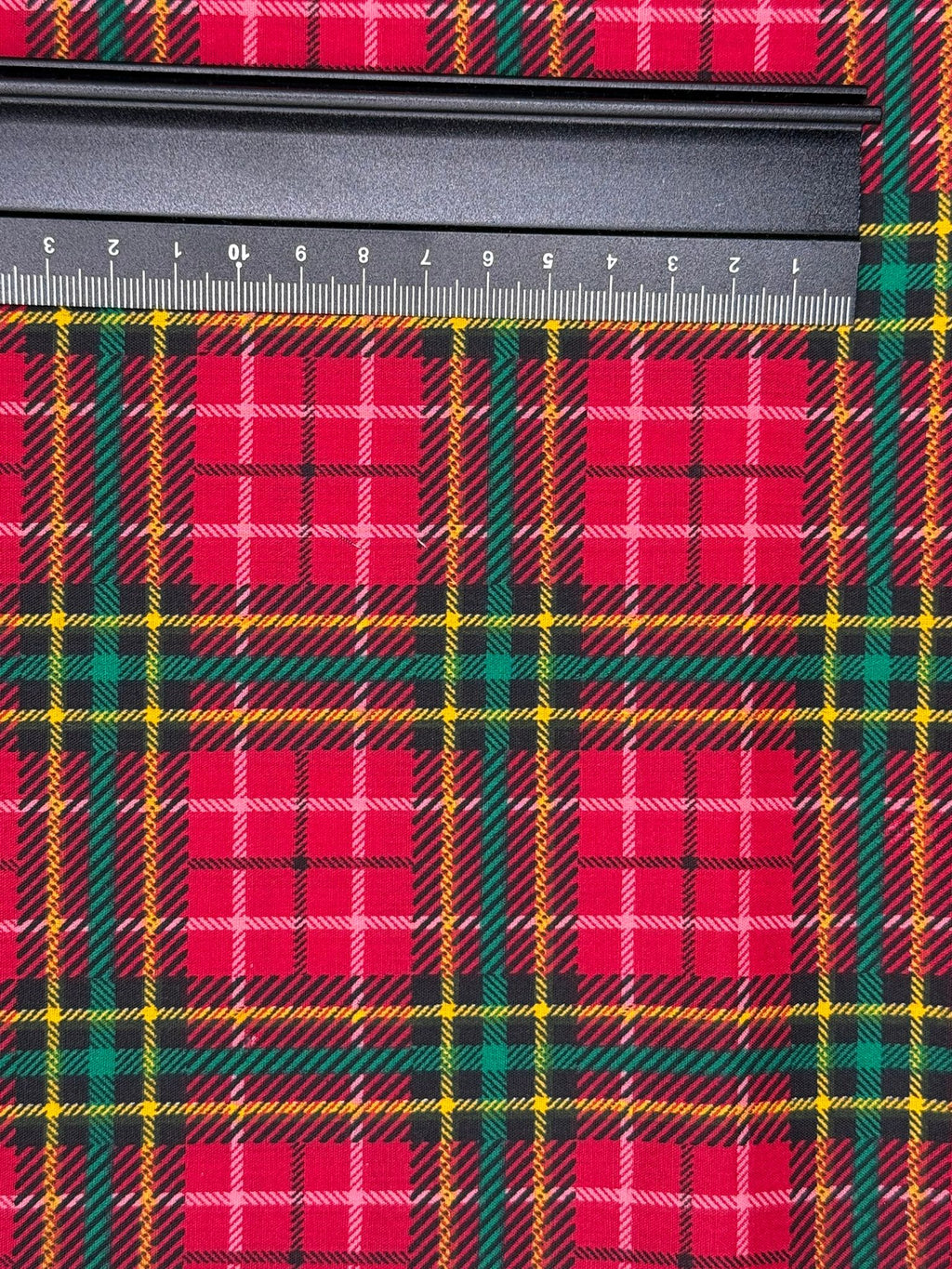 Christmas Red Tartan Polycotton Fabric | 110cm Wide | 80/20 Poly Cotton
