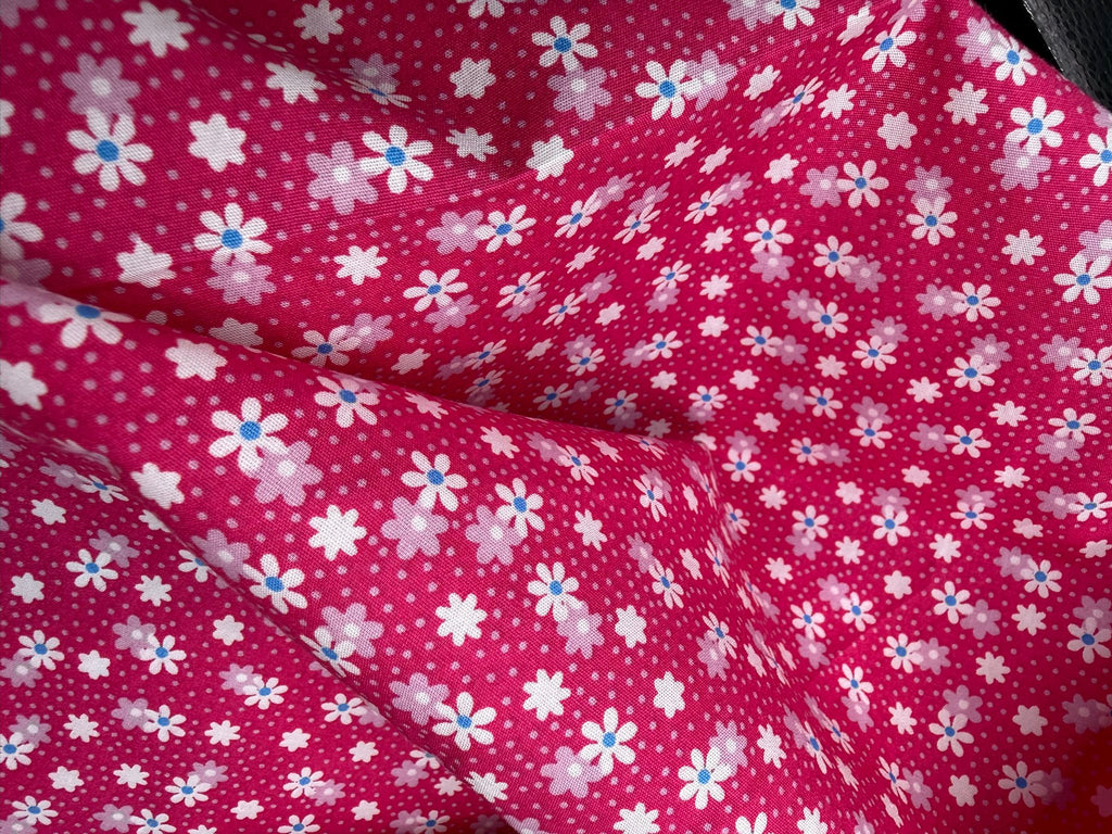 Rose & Hubble Small Pink Flowers Print | 112cm Wide | Cotton Poplin