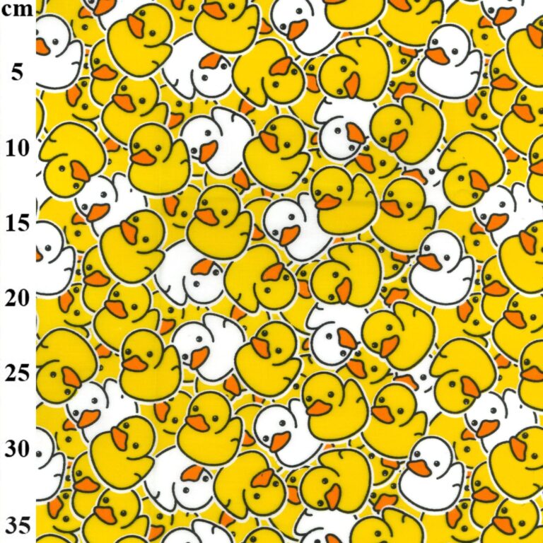Yellow Ducks Polycotton Fabric | 110cm Wide | 80/20 Poly Cotton