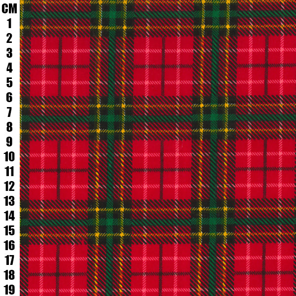 Christmas Red Tartan Polycotton Fabric | 110cm Wide | 80/20 Poly Cotton