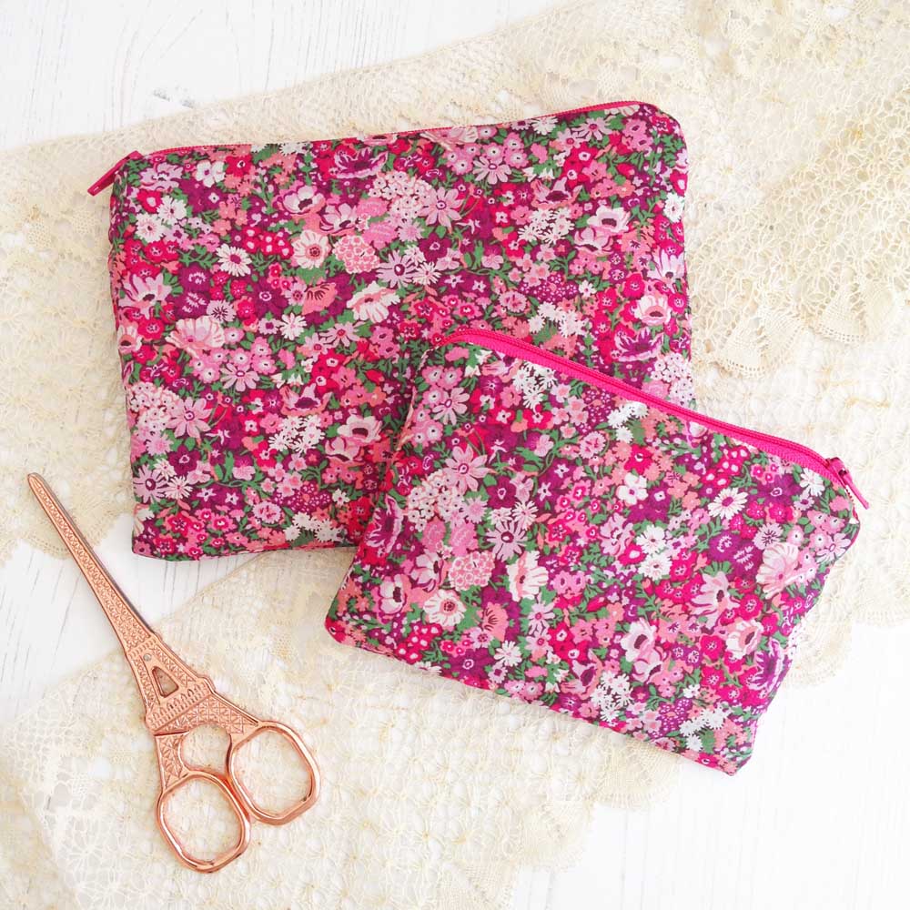 Alice Caroline Liberty Fabric Make-Up And Coin Purse Kit
