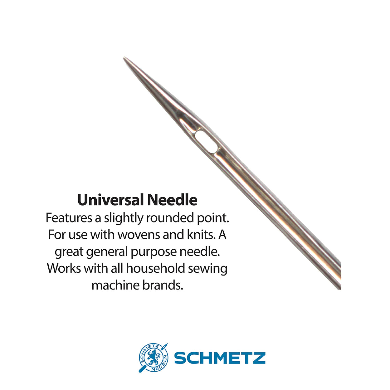 Schmetz Universal Sewing Machine Needles – Size 110 | Card of 5