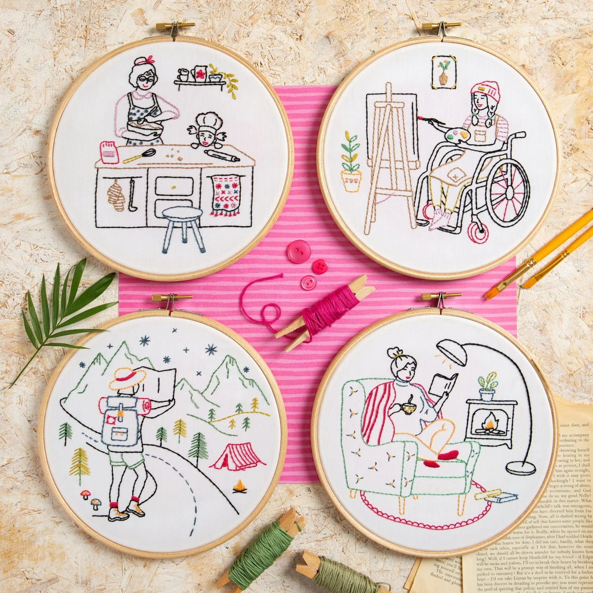 Hawthorn Handmade Stretch Yoga Embroidery Kit for Beginners