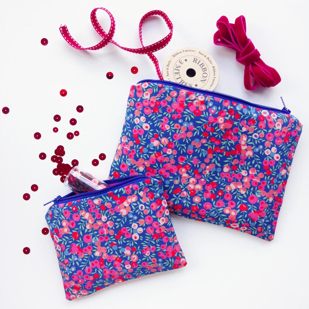 Alice Caroline Liberty Fabric Make-Up And Coin Purse Kit