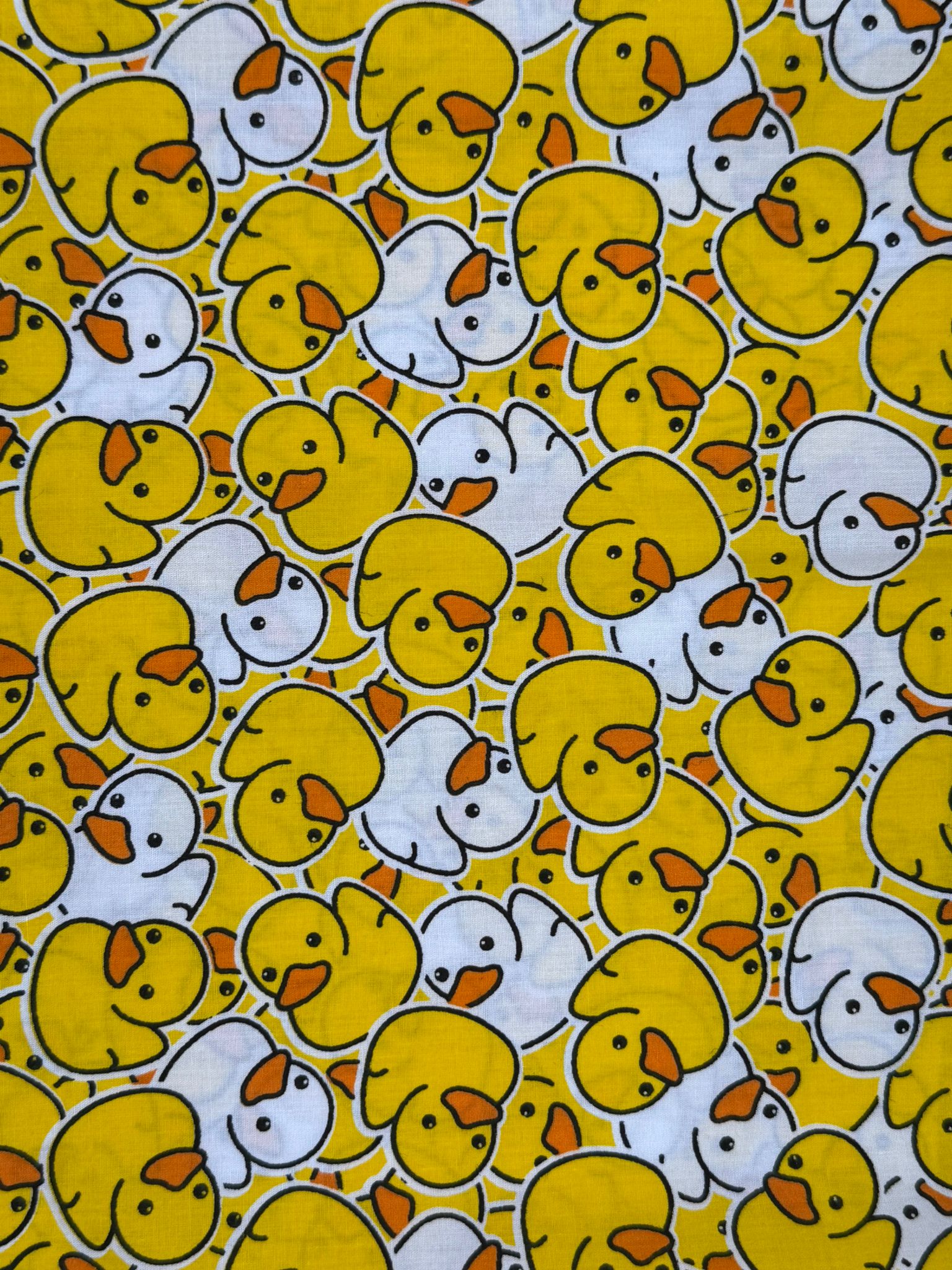 Yellow Ducks Polycotton Fabric | 110cm Wide | 80/20 Poly Cotton