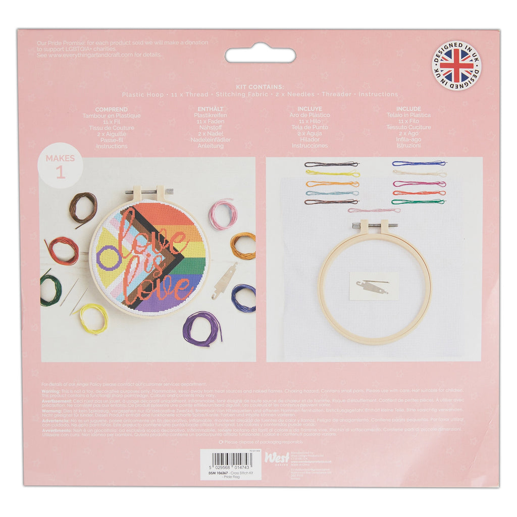 Cross Stitch Kit - Pride Flag | Simply Make | DSM106267