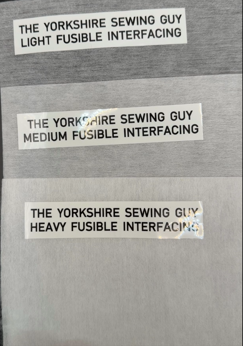 White Fusible Iron-On Interfacing – Light, Medium & Heavy Weight