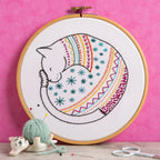 Hawthorn Handmade Cat Embroidery Kit for Beginners