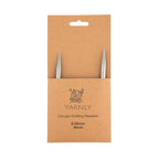 Yarnly circular knitting needles in a brown cardboard packaging on a white background