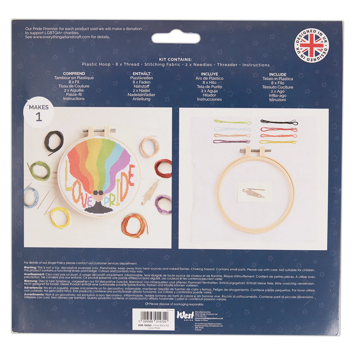 Cross Stitch Kit - Love Pride | Simply Make | DSM106265