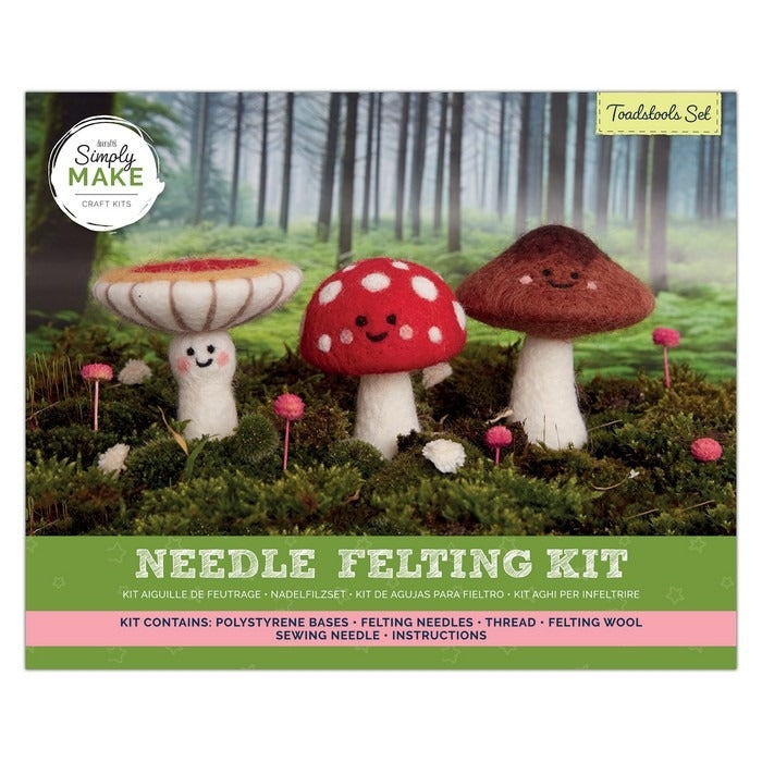 Needle Felting Toadstools Kit | Simply Make | DSM106645