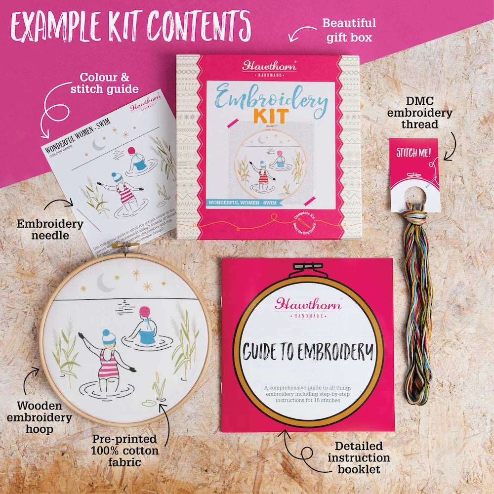 Hawthorn Handmade Badger's Rest Embroidery Kit for Beginners