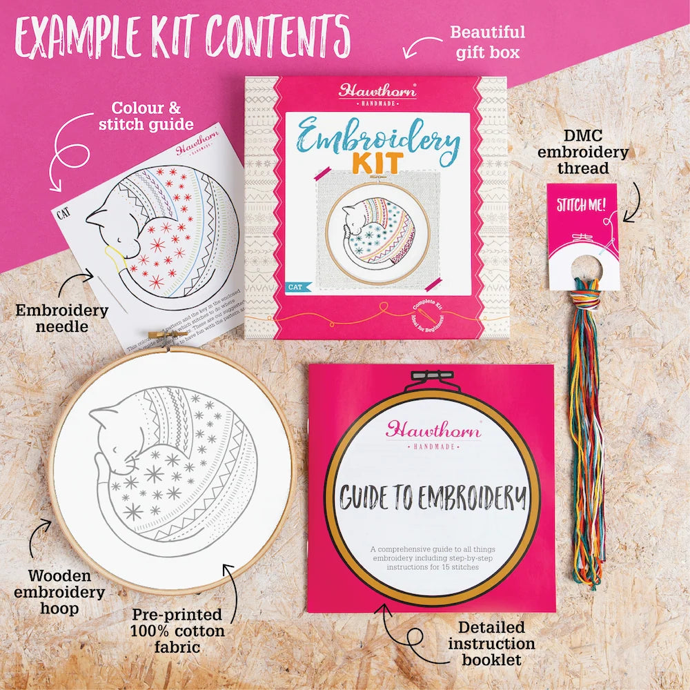 Hawthorn Handmade Alpaca Embroidery Kit for Beginners
