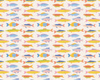 Little Johnny Go Fish 100% Cotton Fabric
