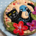 Hawthorn Handmade Black Cat Felt Craft Brooch Kit for Beginners