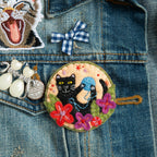 Hawthorn Handmade Black Cat Felt Craft Brooch Kit for Beginners