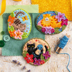 Hawthorn Handmade Black Cat Felt Craft Brooch Kit for Beginners