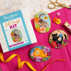 Hawthorn Handmade Black Cat Felt Craft Brooch Kit for Beginners