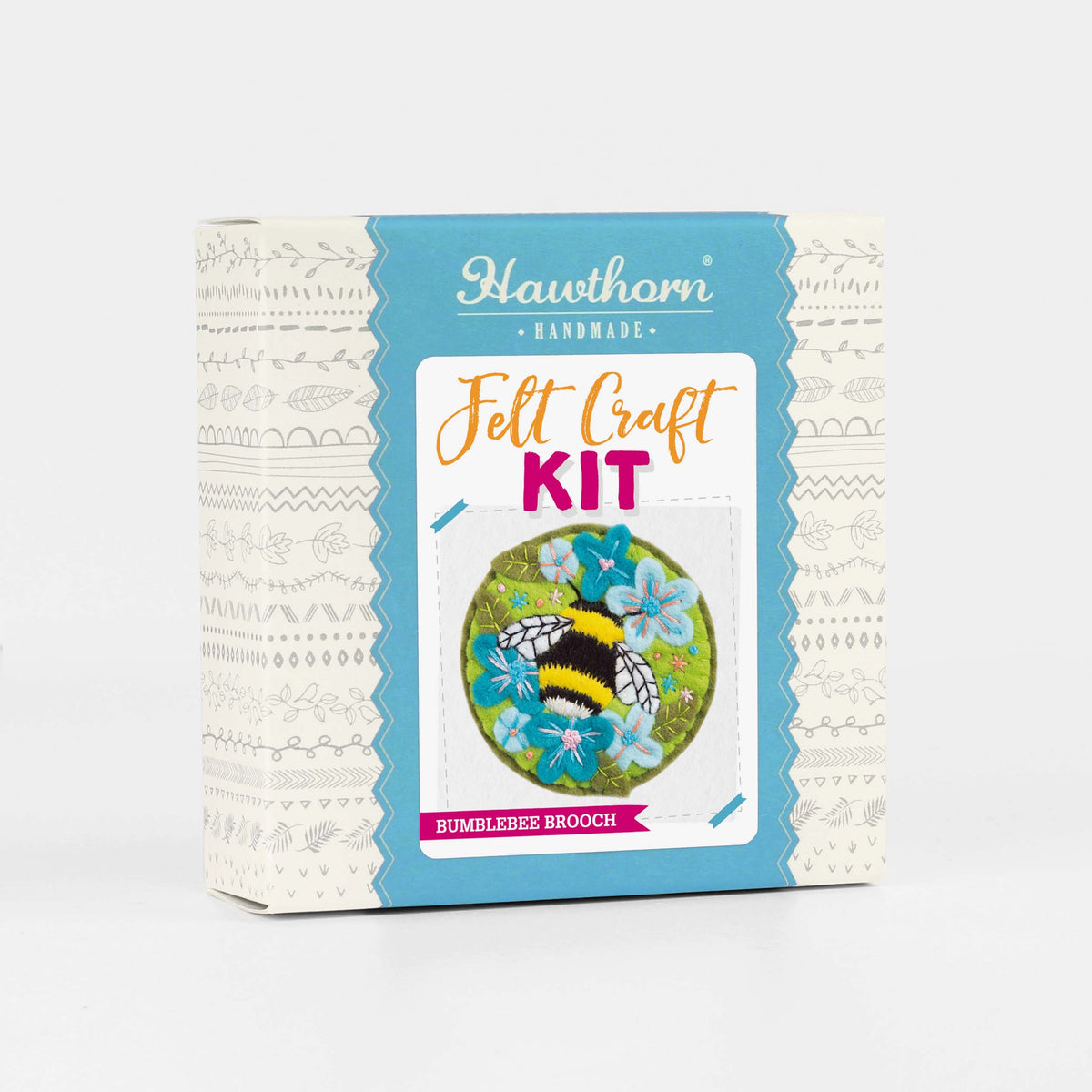 Hawthorn Handmade Bumblebee Felt Craft Brooch Kit for Beginners