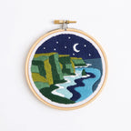 Hawthorn Handmade Celtic Cliffs Landscape Mini Embroidery Kit for Beginners