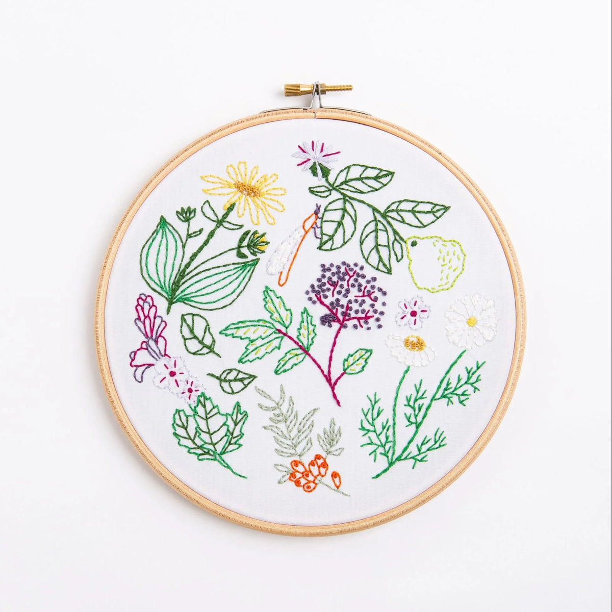 Hawthorn Handmade Herbarium Botanical Embroidery Kit for Beginners