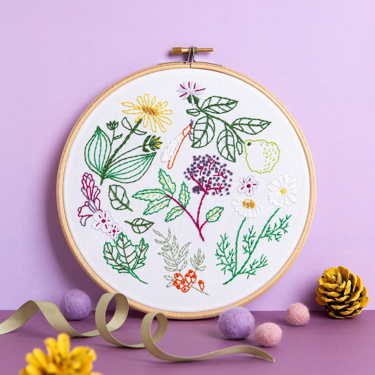 Hawthorn Handmade Herbarium Botanical Embroidery Kit for Beginners