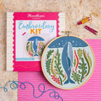 Hawthorn Handmade Stargazing Whale Embroidery Kit for Beginners