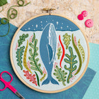 Hawthorn Handmade Stargazing Whale Embroidery Kit for Beginners