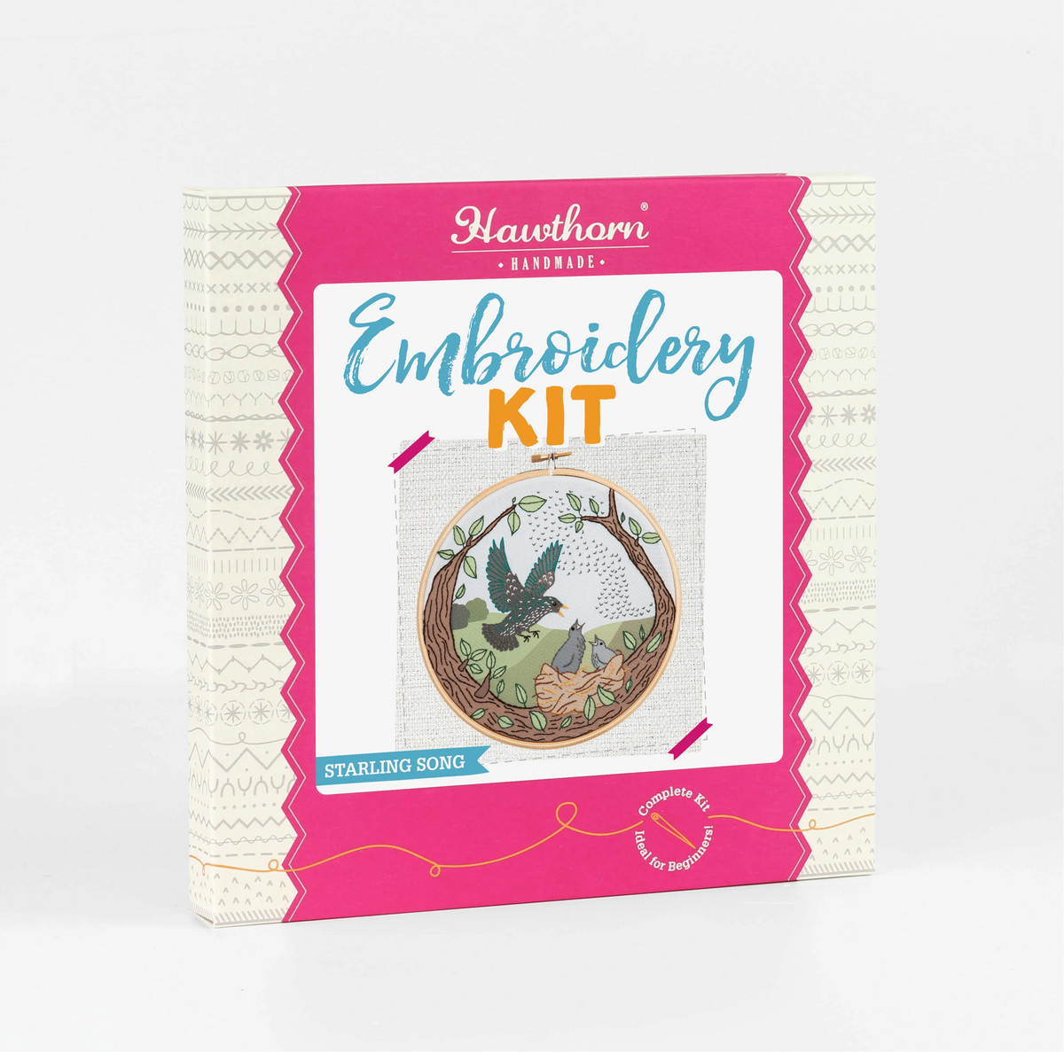 Hawthorn Handmade Starling Song Embroidery Kit for Beginners