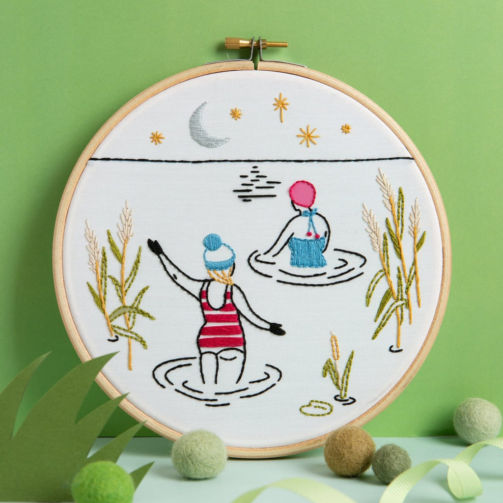 Hawthorn Handmade Swim Wild Swimming Embroidery Kit for Beginners
