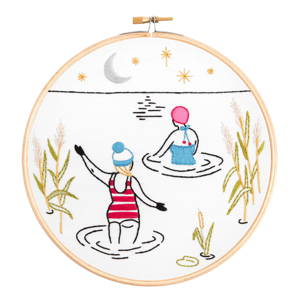 Hawthorn Handmade Swim Wild Swimming Embroidery Kit for Beginners