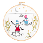 Hawthorn Handmade Swim Wild Swimming Embroidery Kit for Beginners