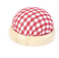 Gingham Pin Cushion – Red or Blue | Classic Sewing Accessory
