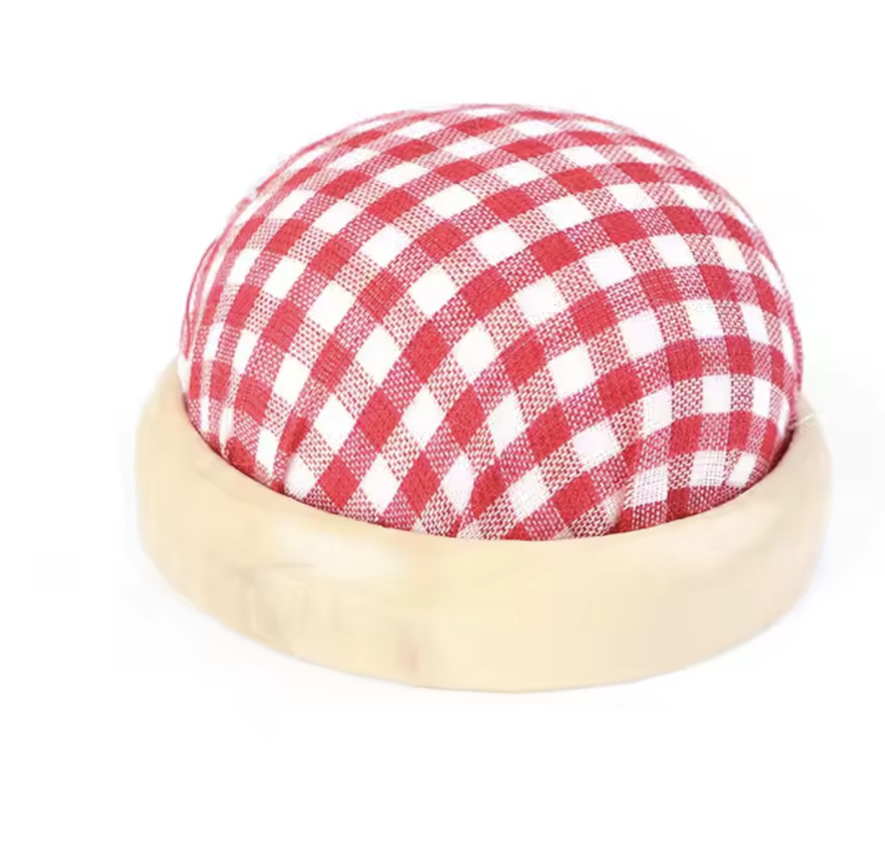 Gingham Pin Cushion – Red or Blue | Classic Sewing Accessory